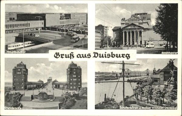 Duisburg Ruhr Hauptbahnhof Rheinbrücke Stadttheater S