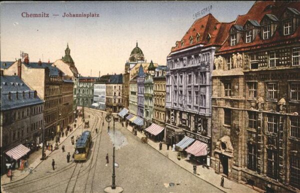 Chemnitz Johannisplatz Strassenbahn