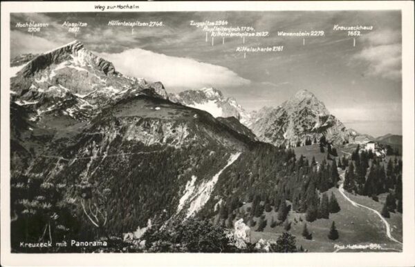 Kreuzeck Berg-Panorama Adolf Zoeppritz Haus