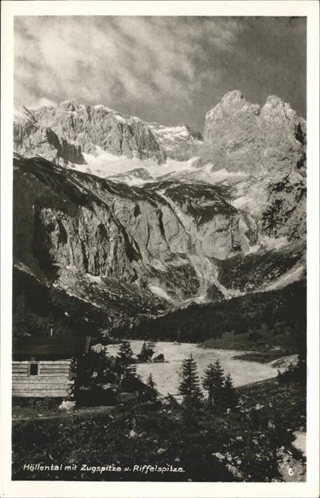 Zugspitze Höllentalhütte Bergpanorama