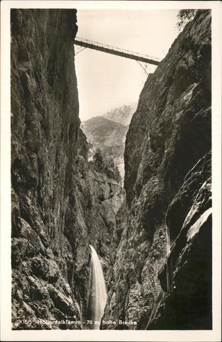 Hoellentalklamm Wasserfall Schlucht Brücke