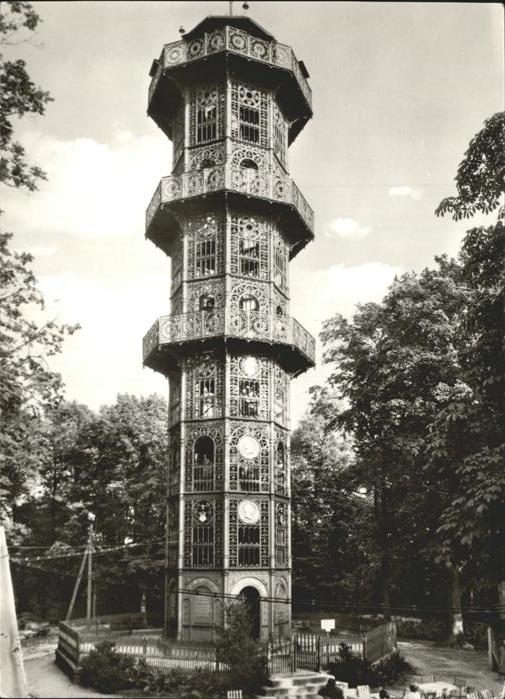 Loebau Sachsen Aussichtsturm auf Löbauer Berg