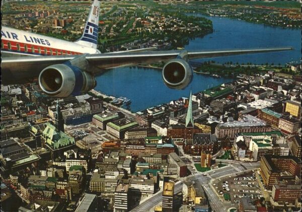 Hamburg Fliegeraufnahme mit Flugzeug