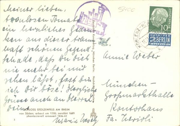 Koblenz Rhein Schloss Stolzenfels – Bild 2