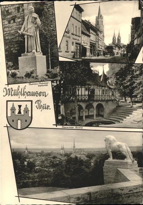 Muehlhausen Thueringen Thomas Münster Denkmal Ansichten Wappen