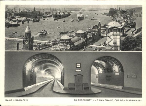Hamburg Hafen Innenansicht des Elbtunnels