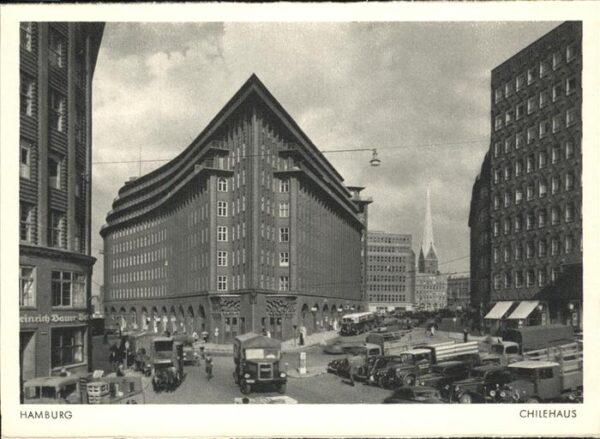 Hamburg Chilehaus Autos LKW