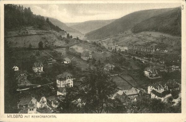 Wildbad Schwarzwald Panorama mit Renchbachtal