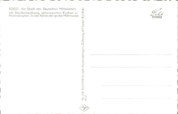 Soest Arnsberg Hansa- und Kunststadt Künstlerkarte Kir – Bild 2