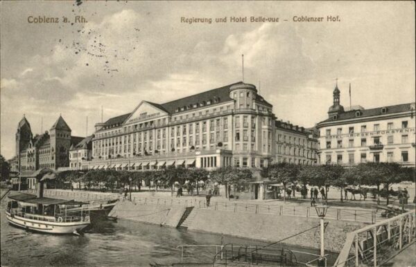 Koblenz Rhein Regierung und Hotel Bellevue Koblenzer