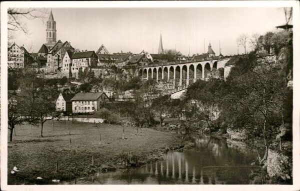 Rottweil Neckar Panorama mit Brücke