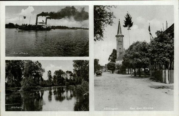 Soellingen Pfinztal Rhein Altrhein Schiff Kirche