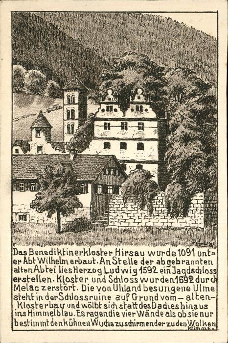 Hirsau Beneditinerkloster Künstlerkarte