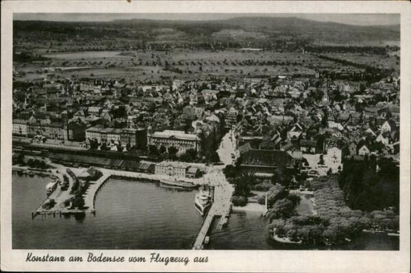 Konstanz Panorama am See Fliegeraufnahme