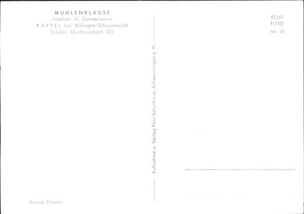 Kappel-Grafenhausen Mühlenklause innen U. Zimmermann – Bild 2