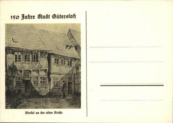 Guetersloh Winkel an der alten Kiche Künstlerkarte