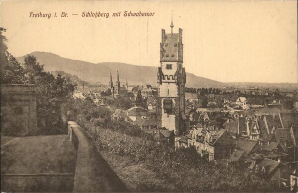 Freiburg Breisgau Schlossberg mit Schwabentor