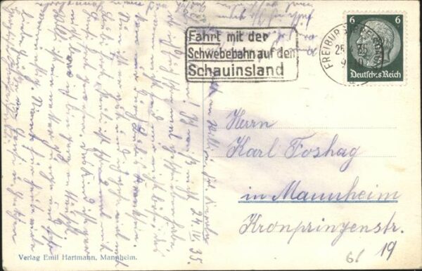 Freiburg Breisgau Kaiserbrücke und Johanniskirche – Bild 2