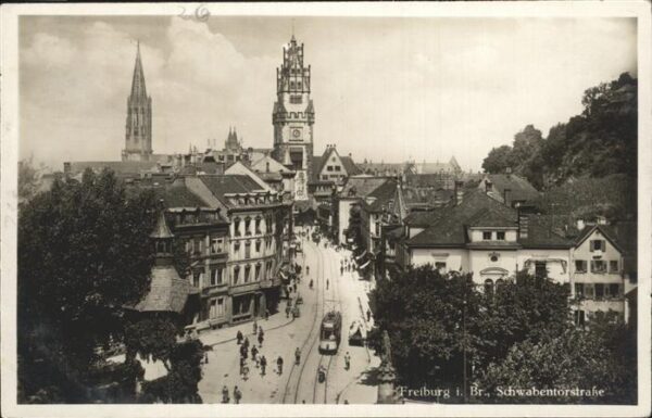 Freiburg Breisgau Schwabentor Strasse Münster