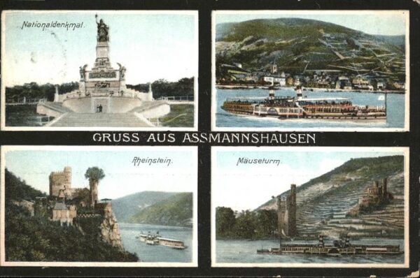 Assmannshausen Nationaldenkmal Fährschiff Rheinstein M