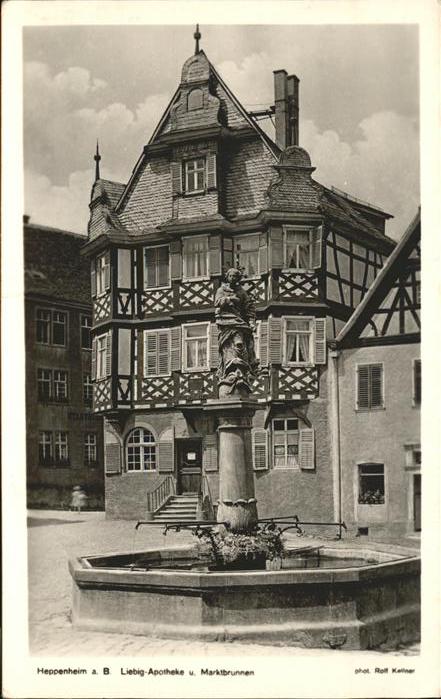 Heppenheim Bergstrasse Liebig Apotheke Marktbrunnen