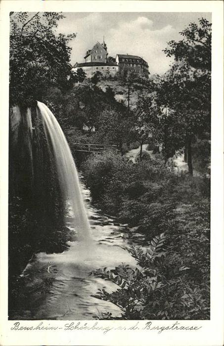 Schoenberg Bensheim Schloss Wasserfall