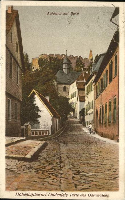 Lindenfels Odenwald Aufgang zur Burg