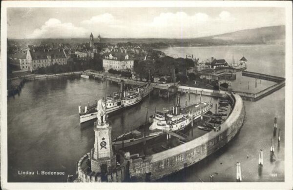 Lindau Bodensee Hafen Fliegeraufnahme