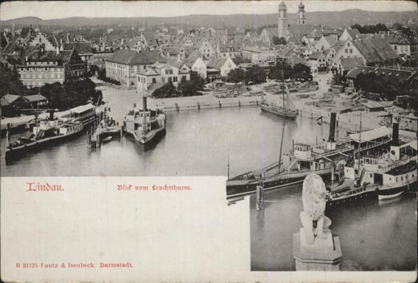 Lindau Bodensee Blick vom Leuchtturm