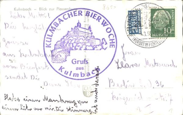 Kulmbach Blick zur Plassenbug – Bild 2