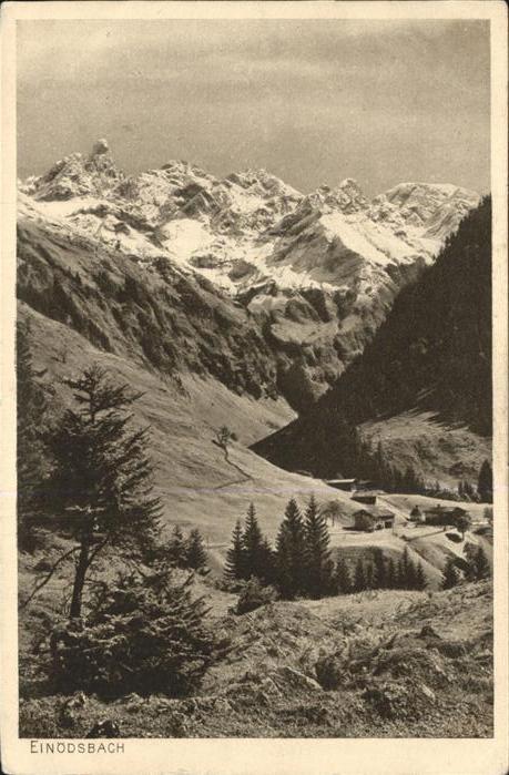 Einoedsbach mit Alpenpanorama Feldpost