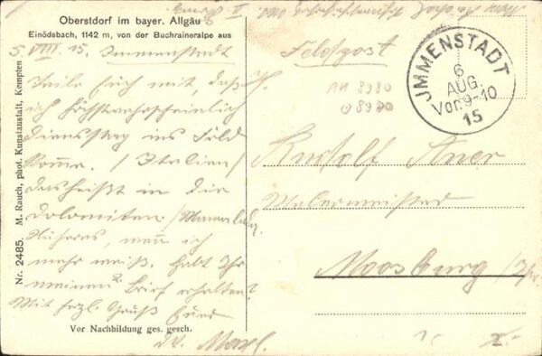 Einoedsbach mit Alpenpanorama Feldpost – Bild 2