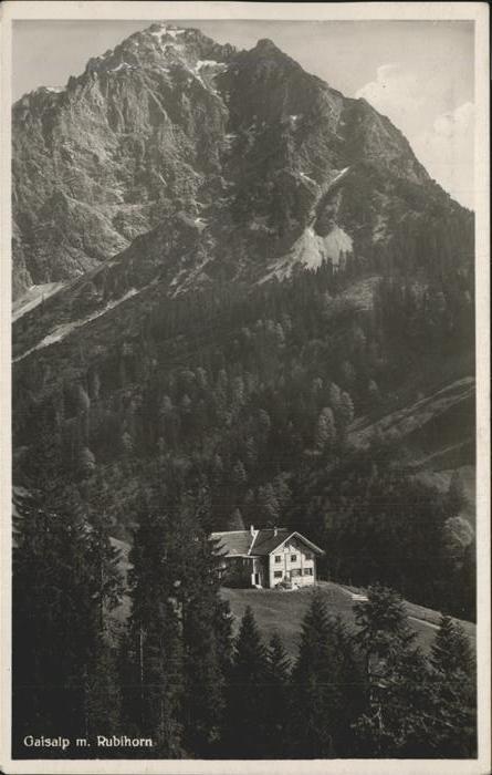 Gaisalp Alpenhaus mit Rubihorn