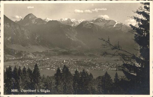 Oberstdorf mit Allgäuer Alpen
