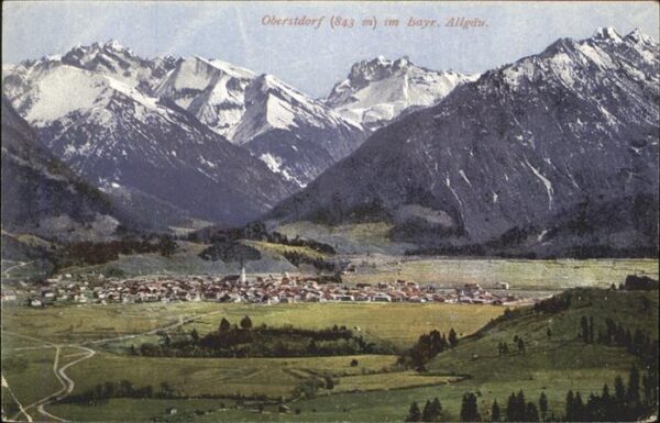 Oberstdorf mit Allgäuer Alpen