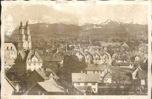 Kempten Allgaeu mit Gaishorn Wertacher Horn und Hochvog