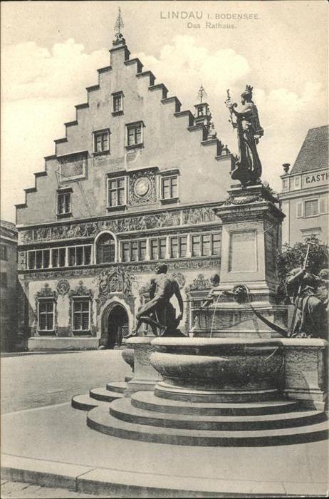 Lindau Bodensee Rathaus Brunnen
