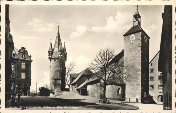 Lindau Bodensee Kriegerdenkmal Diebs und Peterskirchtur