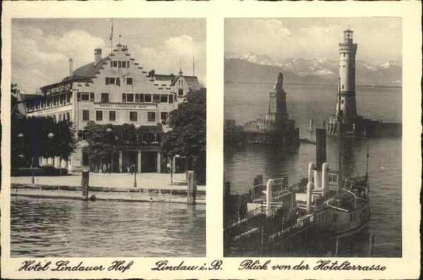 Lindau Bodensee Hotel Lindauer Hof Blick von der Terras