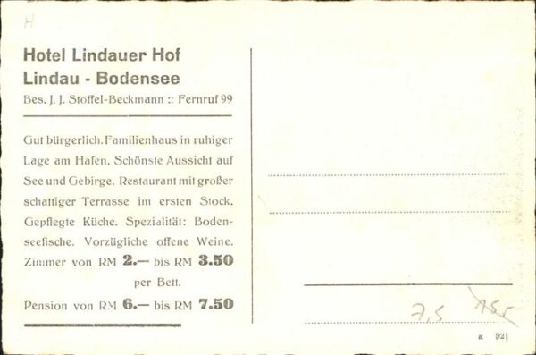 Lindau Bodensee Hotel Lindauer Hof Blick von der Terras – Bild 2