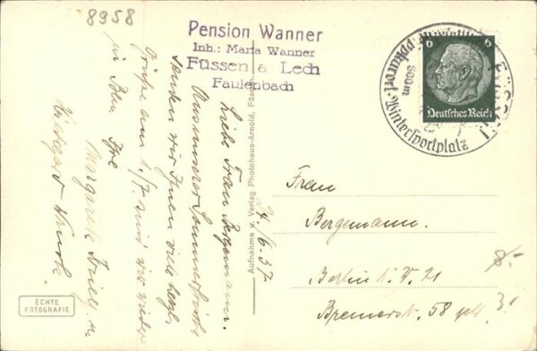Fuessen Pension Wanner Faulenbach – Bild 2