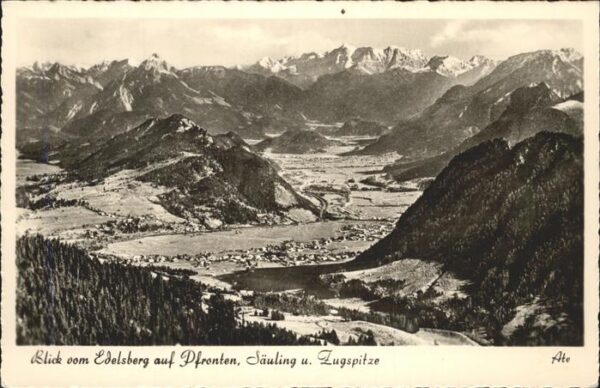 Pfronten Blick vom Edelsberg mit Säuling und Zug