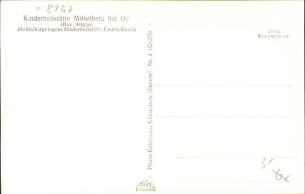 Mittelberg Oy Kinderheilstätte – Bild 2