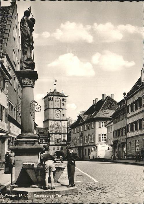Wangen Allgaeu Ravensburger Tor Brunnen