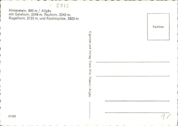 Hinterstein Bad Hindelang mit Geishorn Rauhorn Kugelhorn Älpelesp – Bild 2