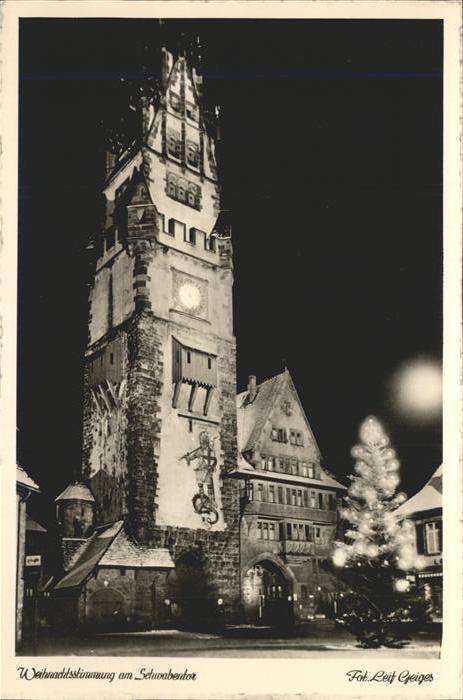 Freiburg Breisgau Schwabentor bei Nacht