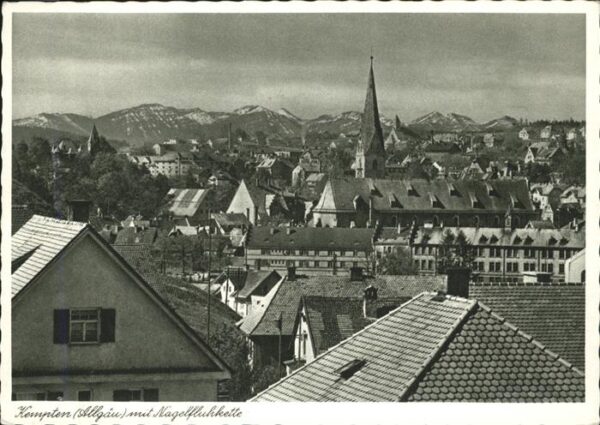 Kempten Allgaeu Ortsblick mit Nagelfluhkette
