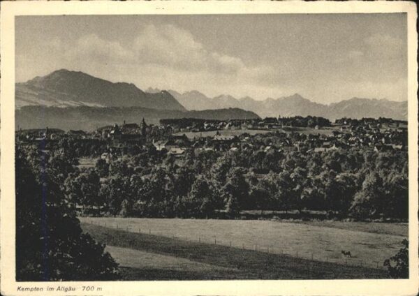 Kempten Allgaeu mit Alpenpanorama
