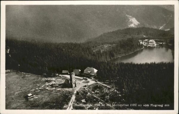 Mummelsee mit Hornisgrinde Fliegeraufnahme