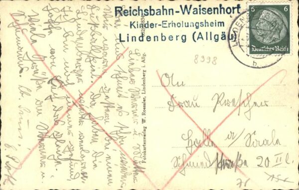 Lindenberg Allgaeu Reichsbahn Waisenhort – Bild 2